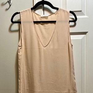 SOLD - Equipment 100% silk tank, peach, size XS, new without tag $25